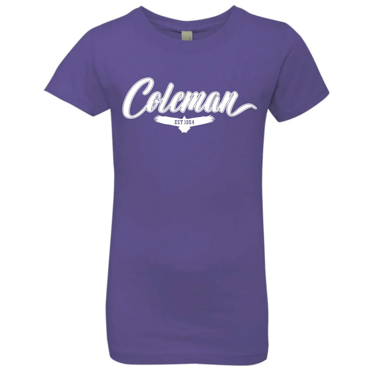 1/1A TEMPLATE GIRL'S SHORT SLEEVED FITTED T-SHIRT / PURPLE