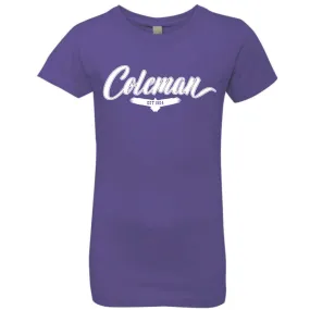 1/1A TEMPLATE GIRL'S SHORT SLEEVED FITTED T-SHIRT / PURPLE
