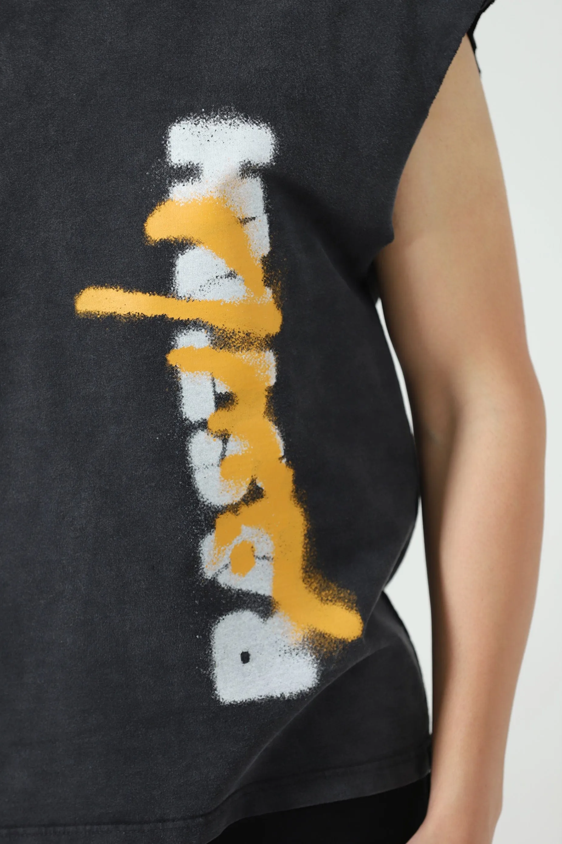 ACID WASH GRAFFITI TANK TOP