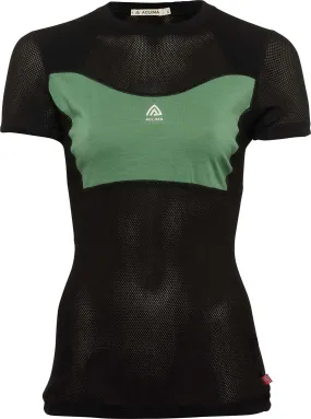 Aclima Women&#x27;s WoolNet Light T-Shirt Jet Black/Dark Ivy | Buy Aclima Women&#x27;s WoolNet Light T-Shirt Jet Black/Dark Ivy here | Outnorth