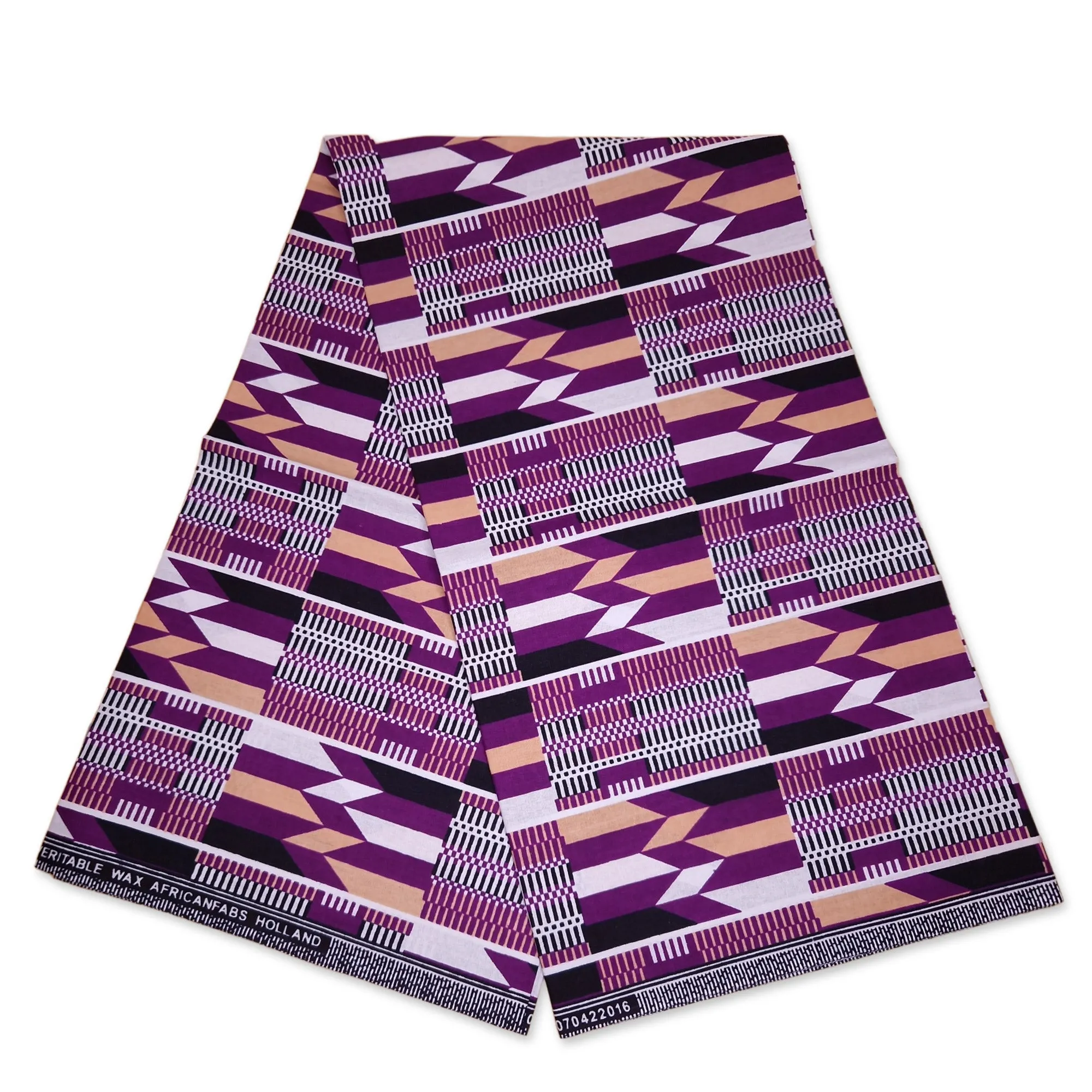 African Purple kente print fabric KENTE Ghana wax cloth AF-4026 - 100% Cotton