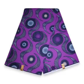 African Wax print fabric - Purple