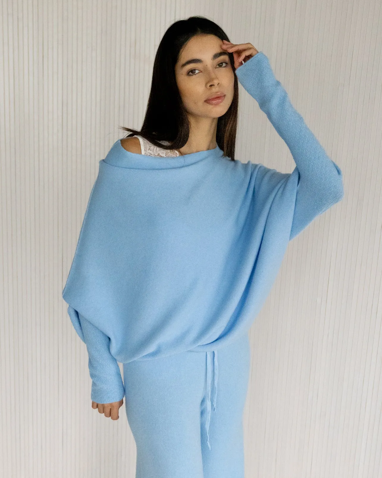 Asymmetric Draped | Arctic Blue