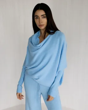 Asymmetric Draped | Arctic Blue