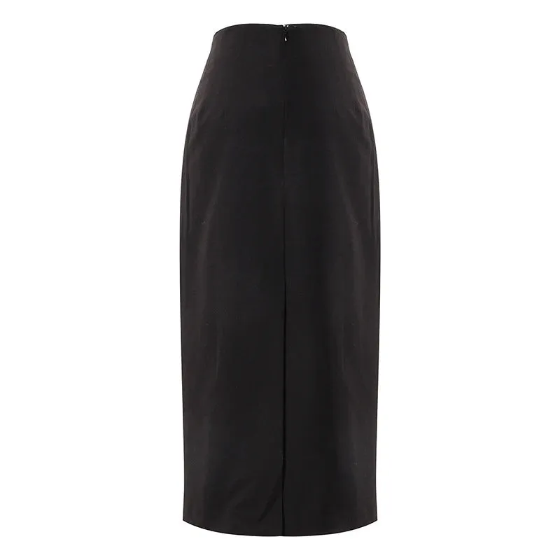 Asymmetrical Patchwork Sequin Skirt For Women High Waist Irregular Hem Black Skirts Female Spring Fashion