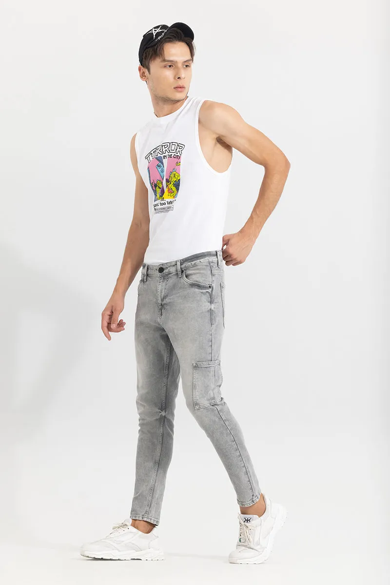 Avik Pebble Wash Grey Skinny Jeans
