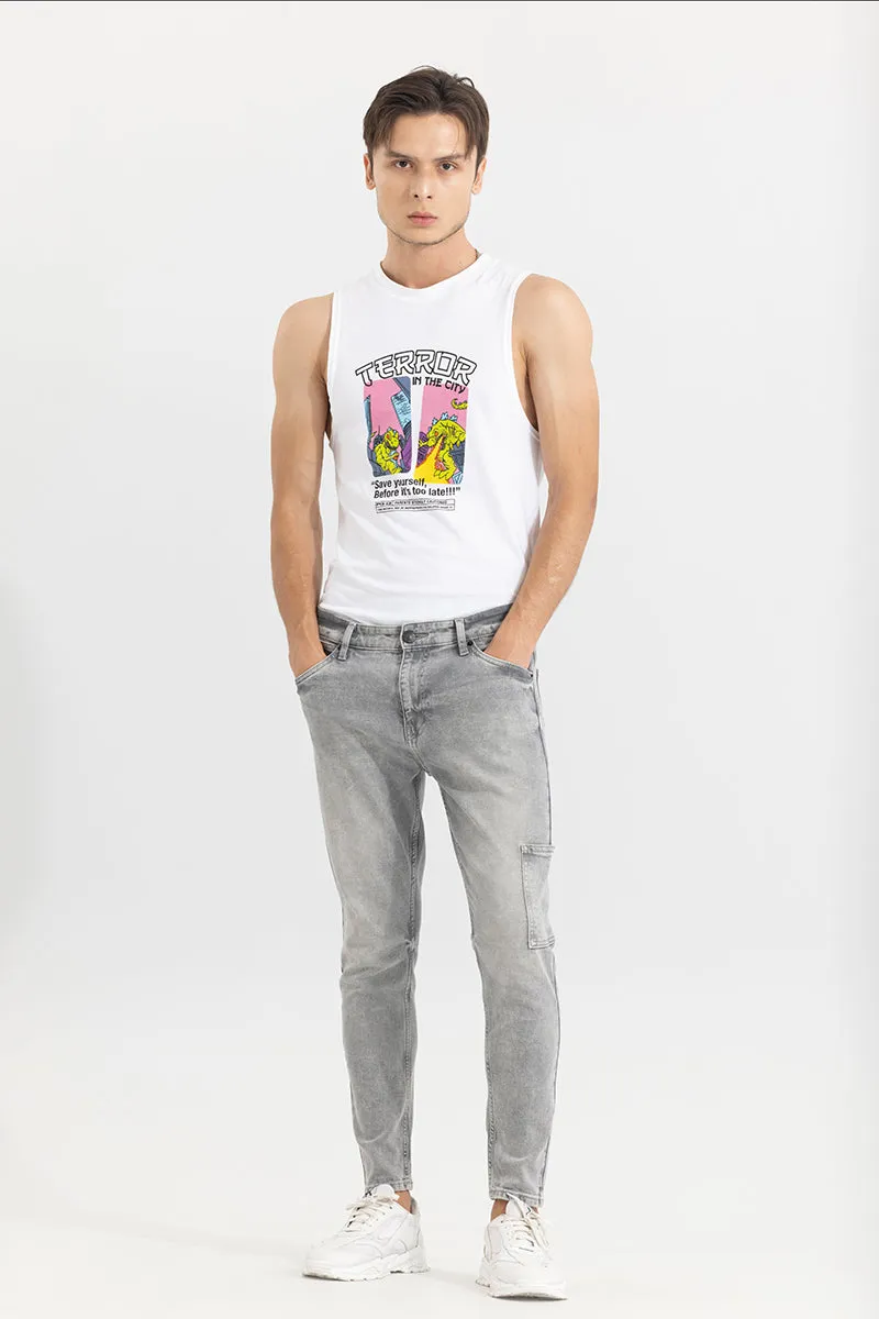 Avik Pebble Wash Grey Skinny Jeans