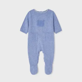 AW Mayoral Boys Tricot Blue Ice Knitted Romper