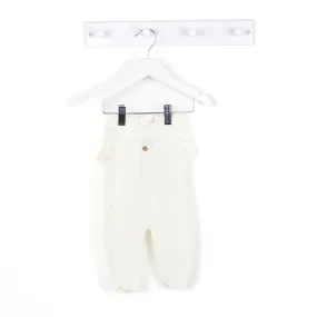 AW Wedoble Girls Ecru Knit Frill Dungarees