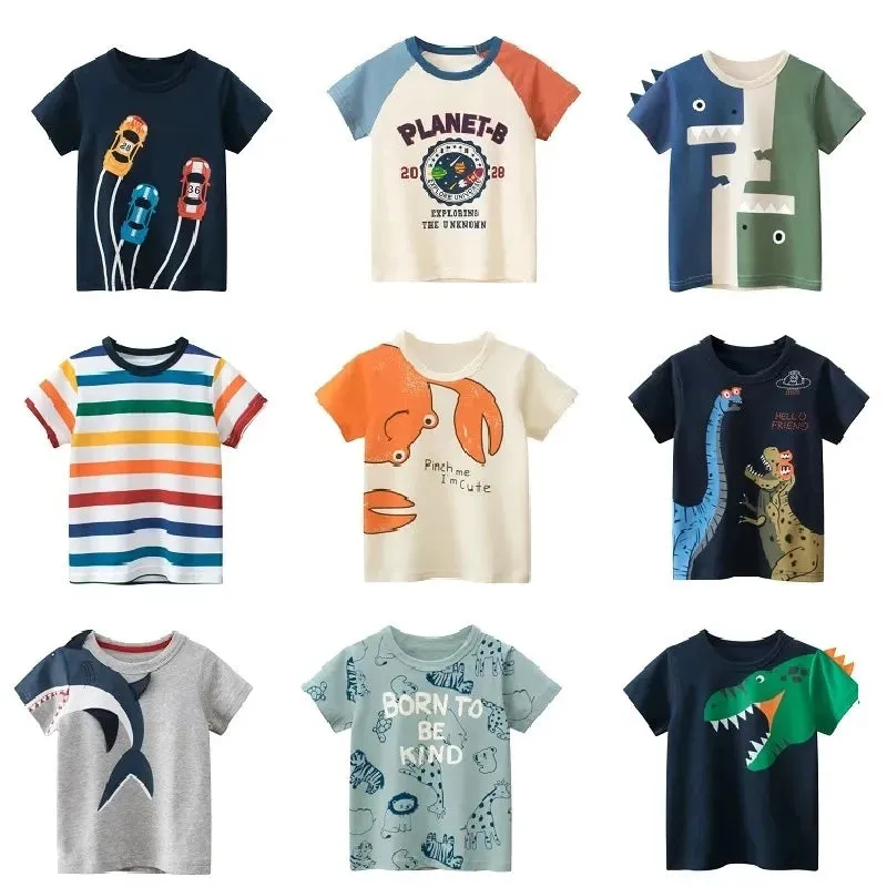 Baby Boy Crocodile Animal Dinosaur 3D Summer Shirts