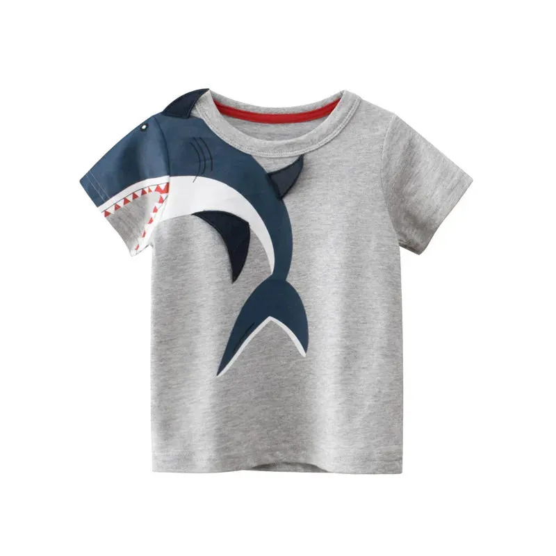 Baby Boy Crocodile Animal Dinosaur 3D Summer Shirts