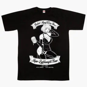 Beer Nymph Anime Girl Dark Style T-Shirt HVY BLK