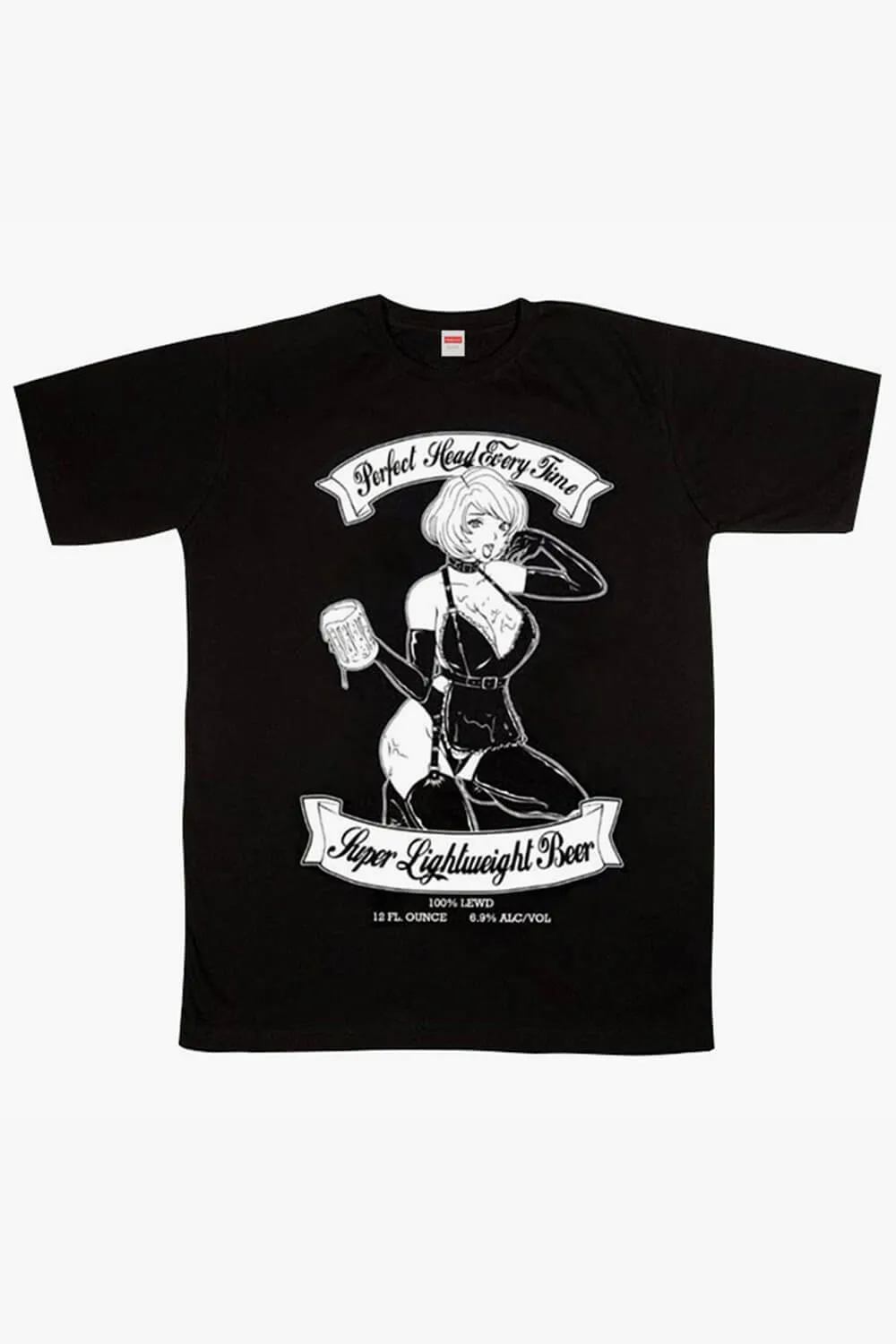 Beer Nymph Anime Girl Dark Style T-Shirt HVY BLK