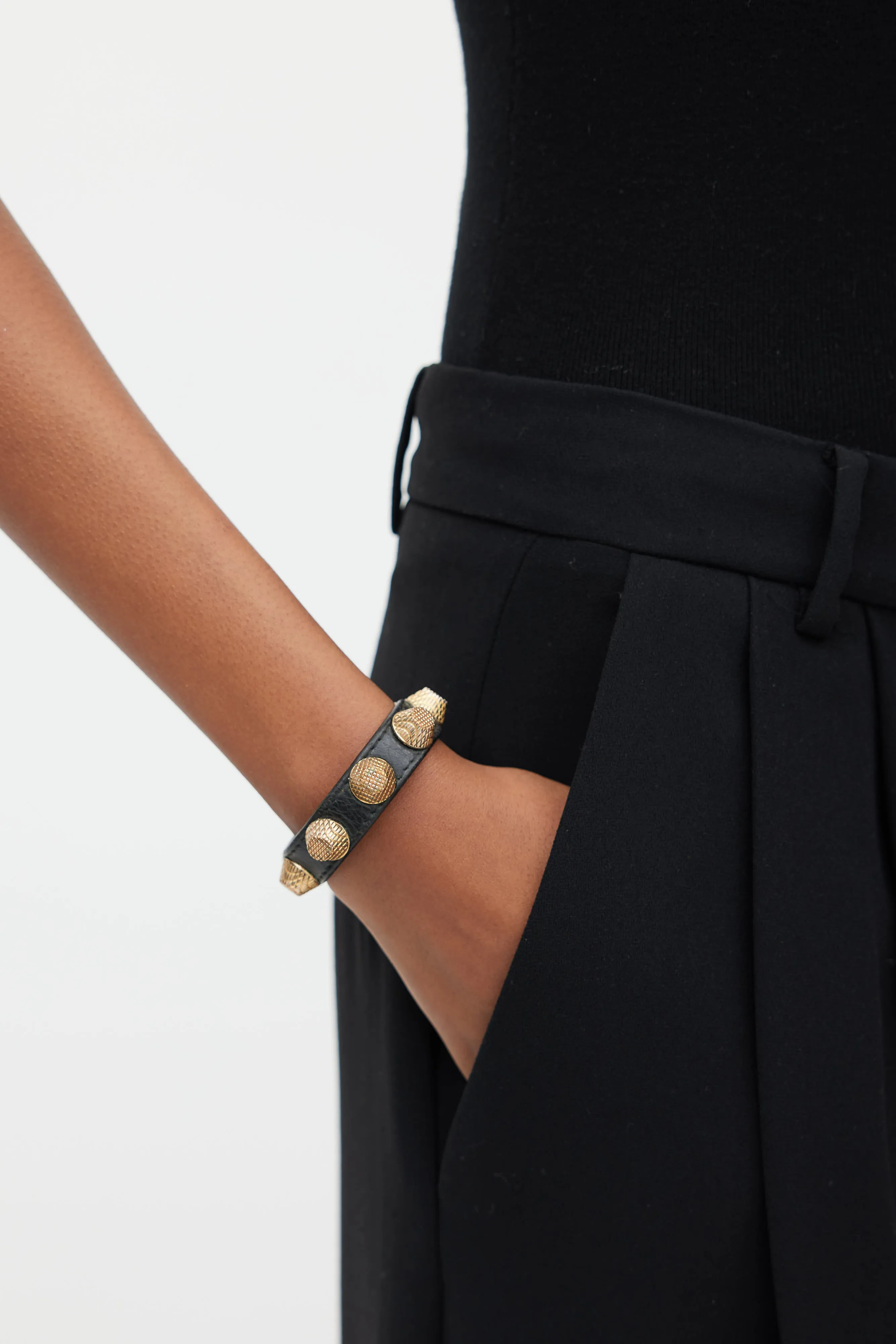 Black & Copper Studded Bracelet