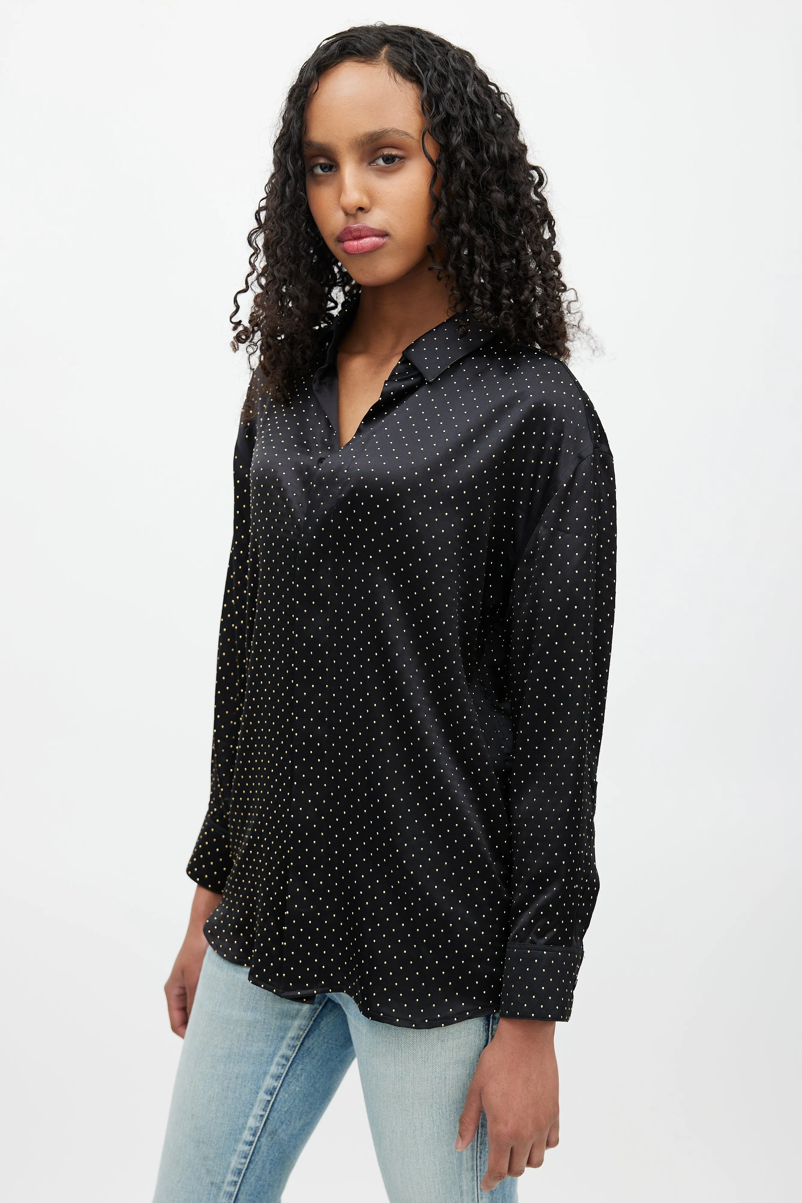 Black & Gold Studded Shirt