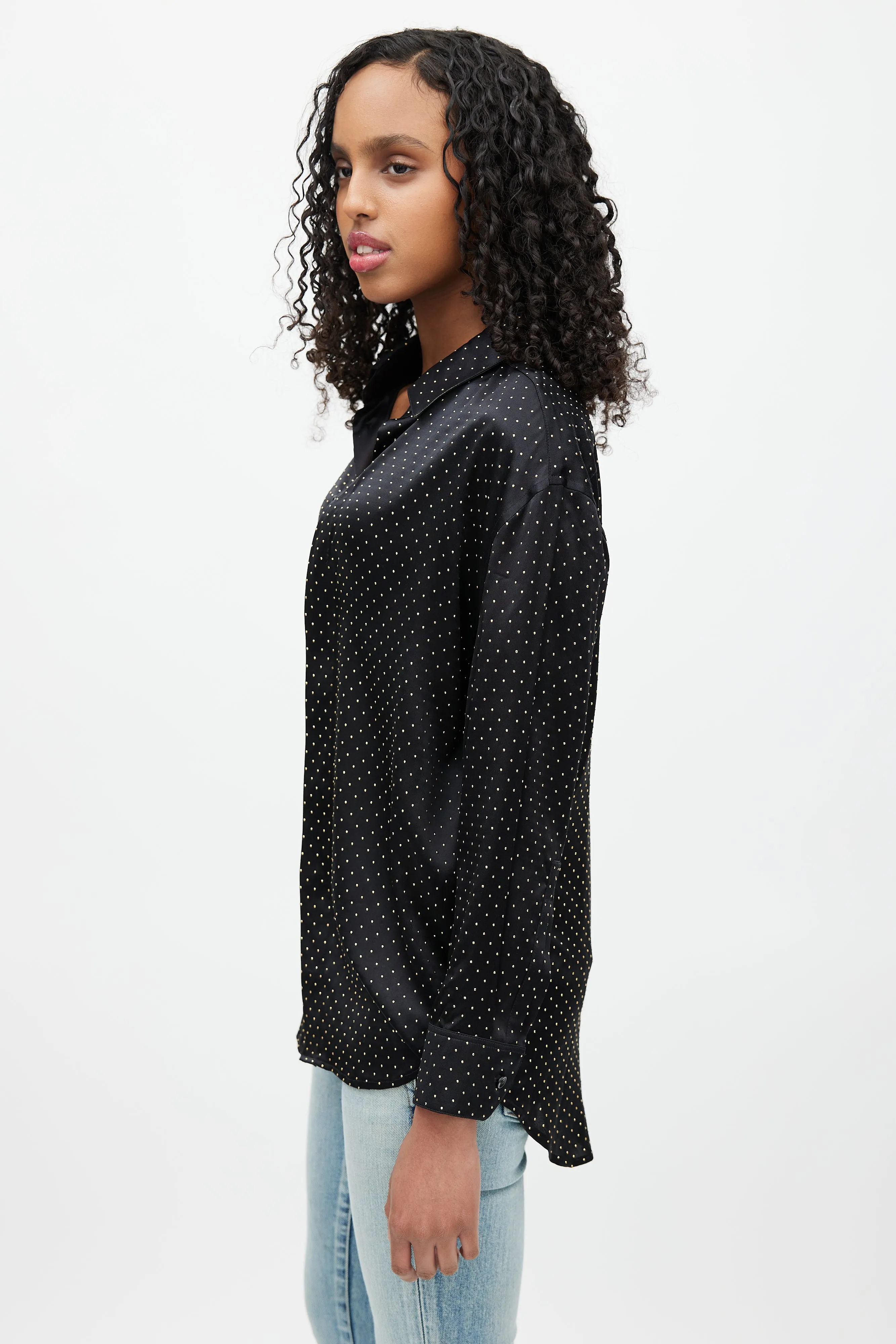 Black & Gold Studded Shirt