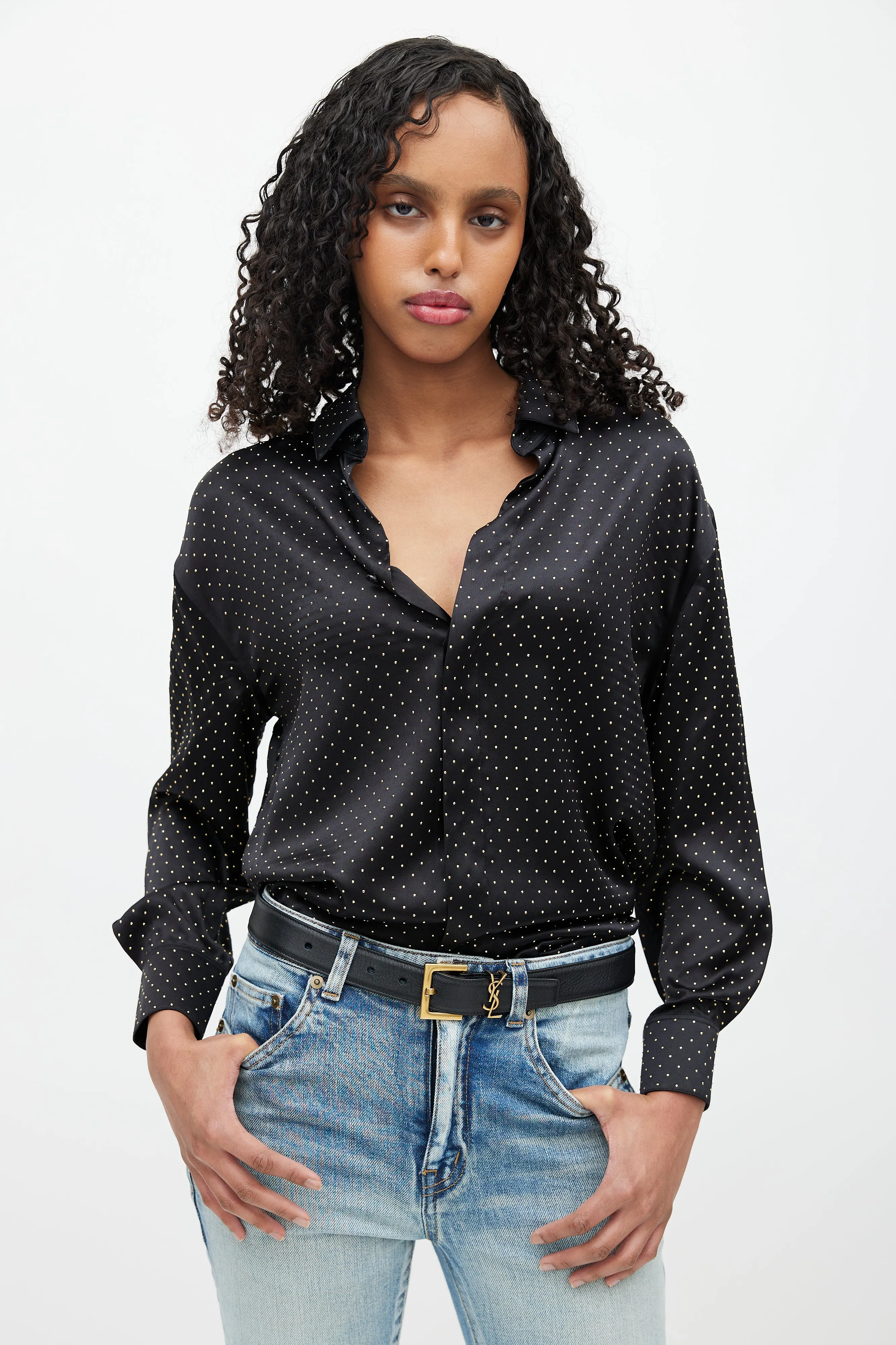 Black & Gold Studded Shirt