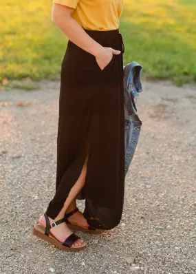 Black Ankle Strap Wedge - FINAL SALE