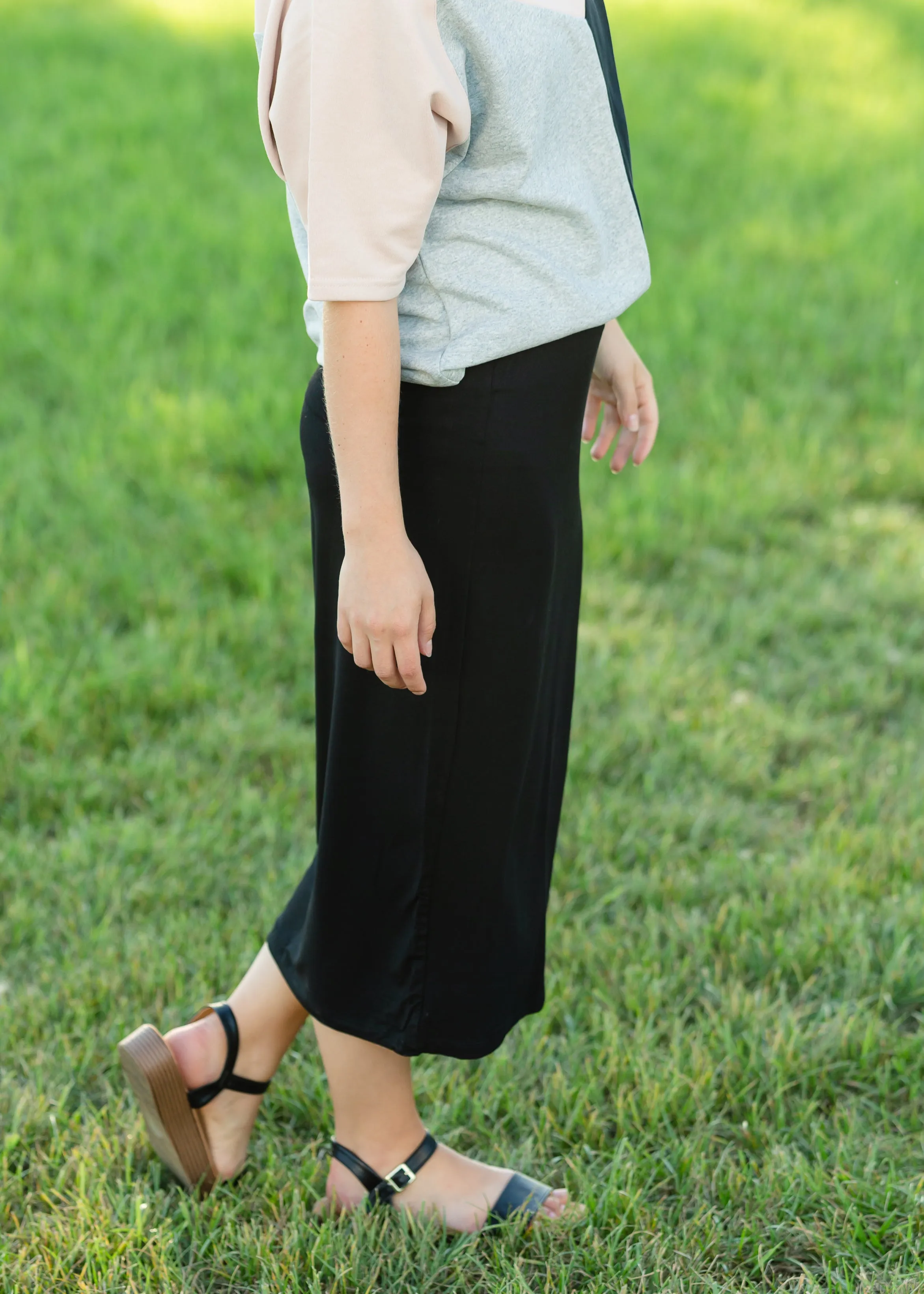 Black Ankle Strap Wedge - FINAL SALE