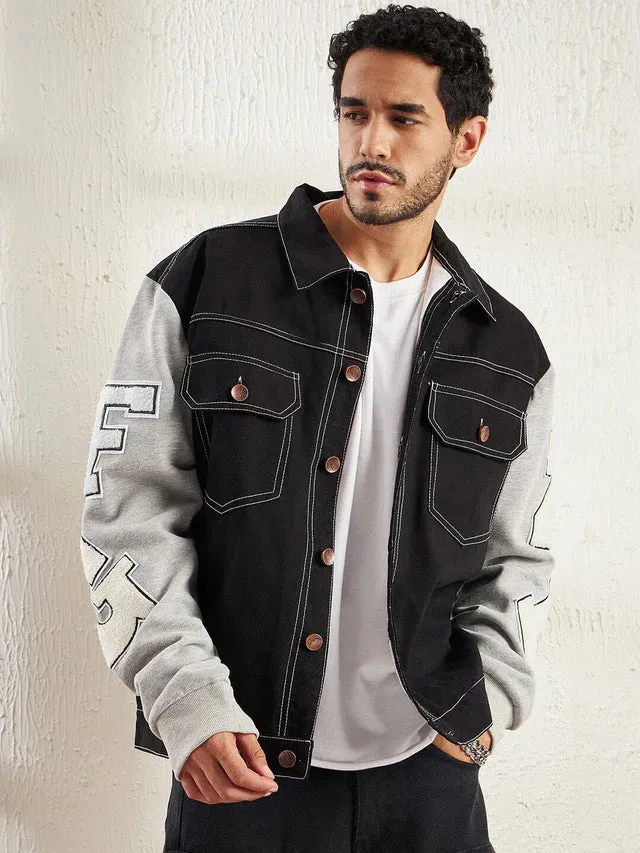 Black Letterman Jacket