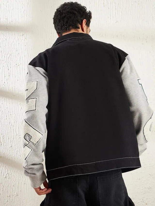 Black Letterman Jacket