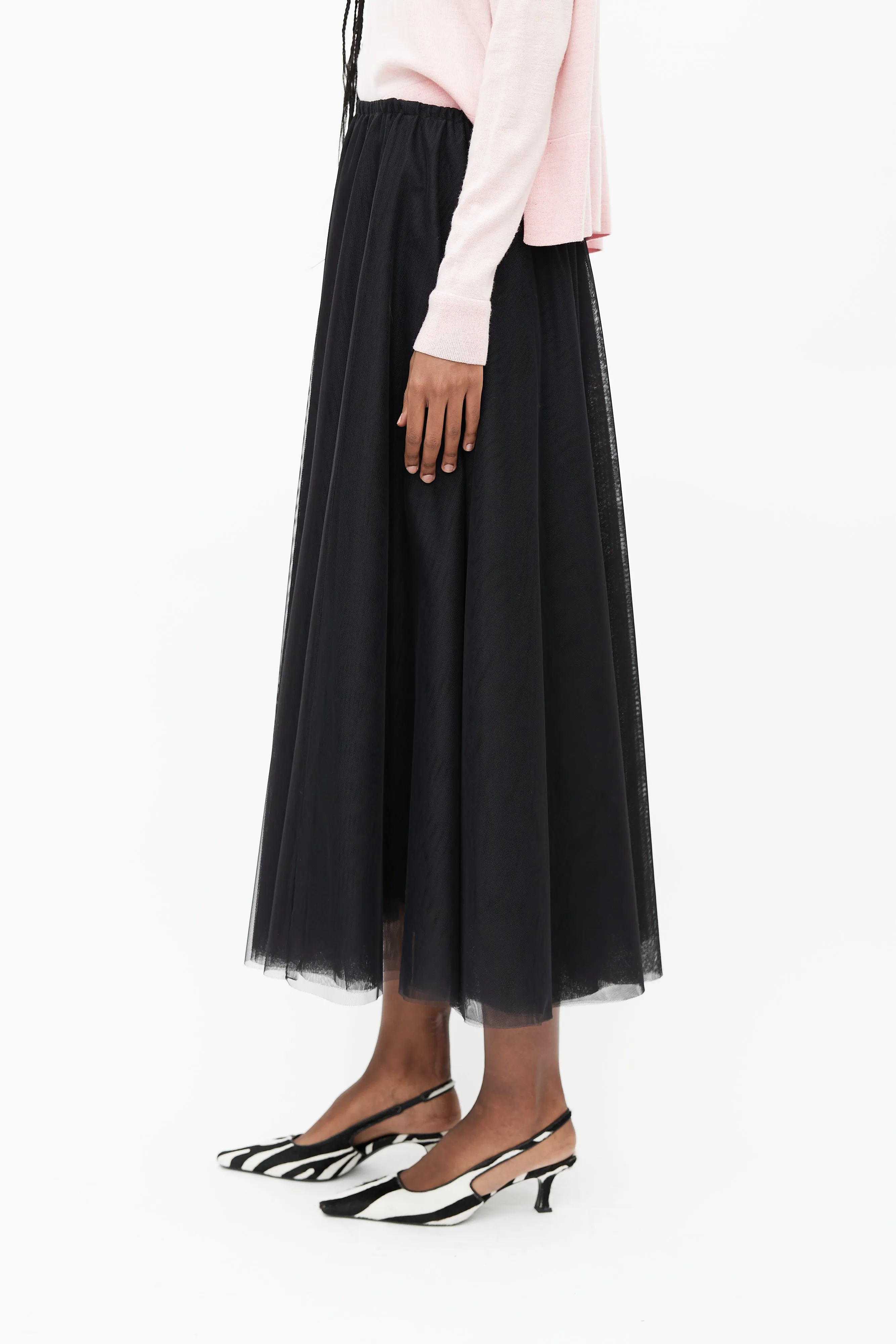 Black Mesh Tulle Skirt