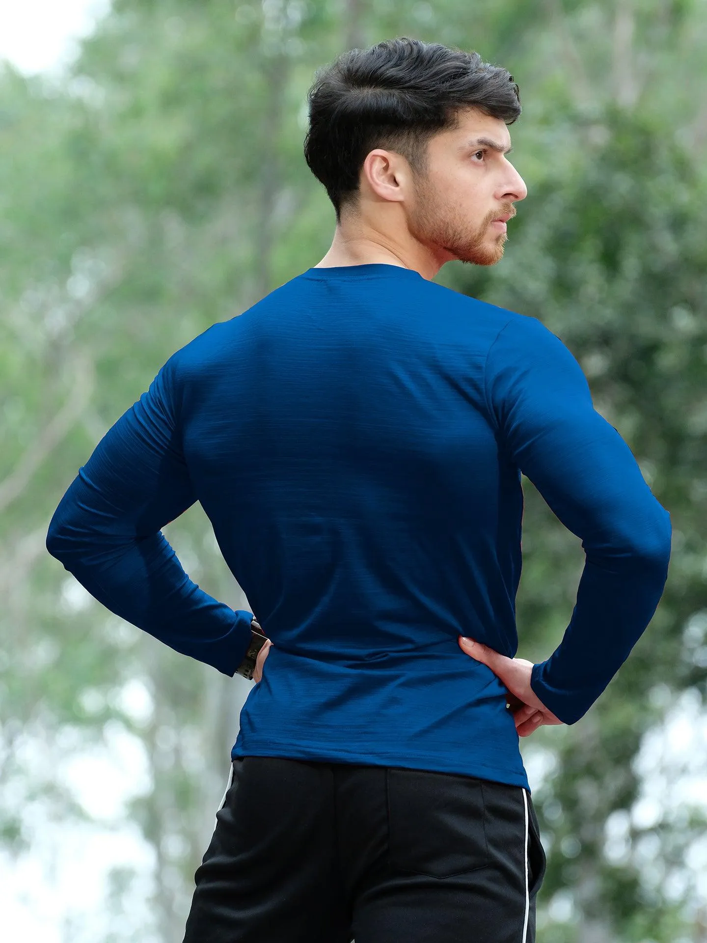 Blade Full Sleeve GymX Tee: Persian Blue
