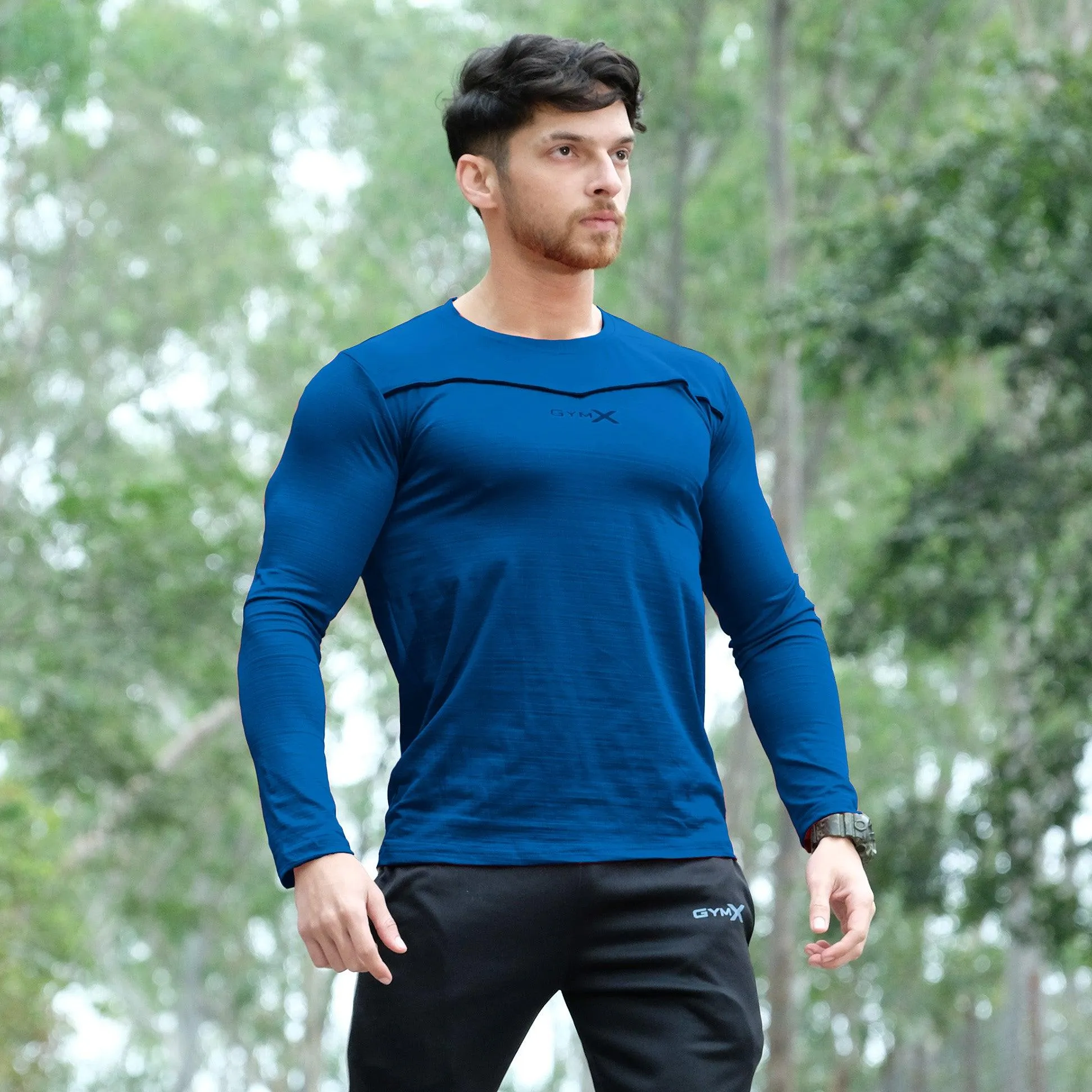 Blade Full Sleeve GymX Tee: Persian Blue