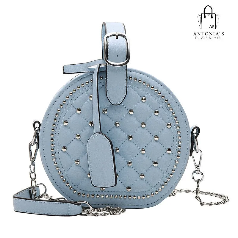 Blue round purse