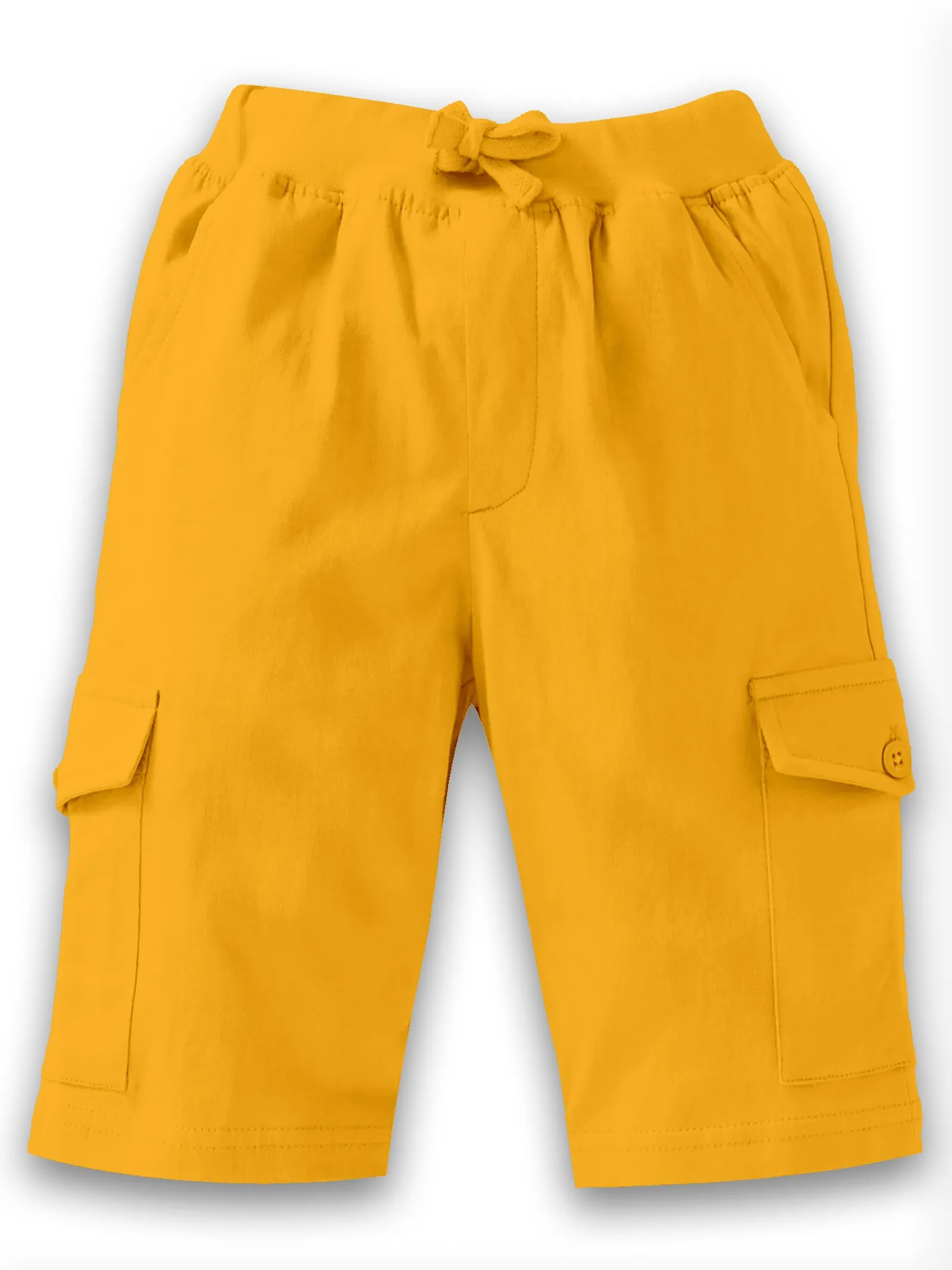 Boys Solid Knit Cargo Shorts