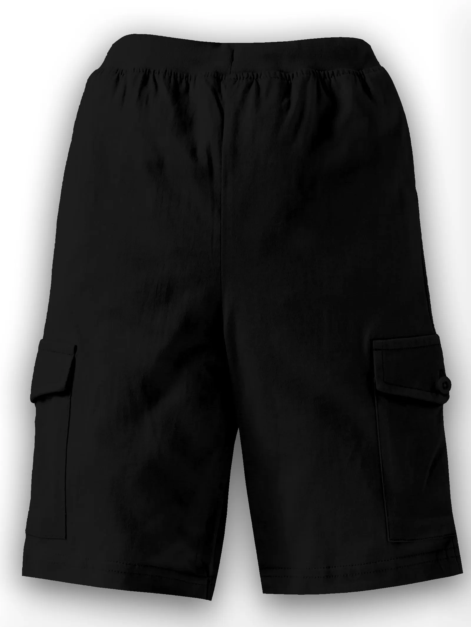 Boys Solid Knit Cargo Shorts