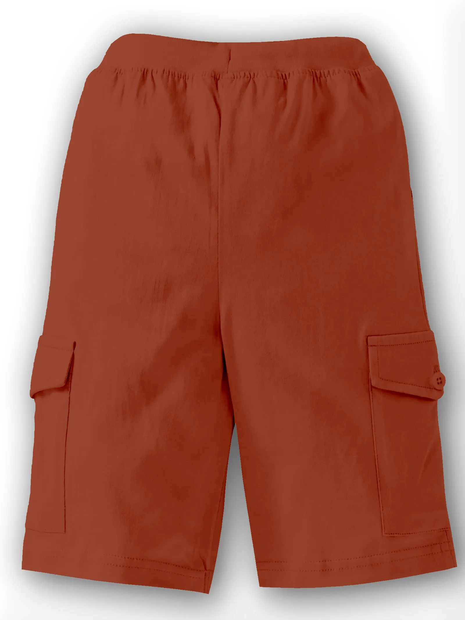 Boys Solid Knit Cargo Shorts