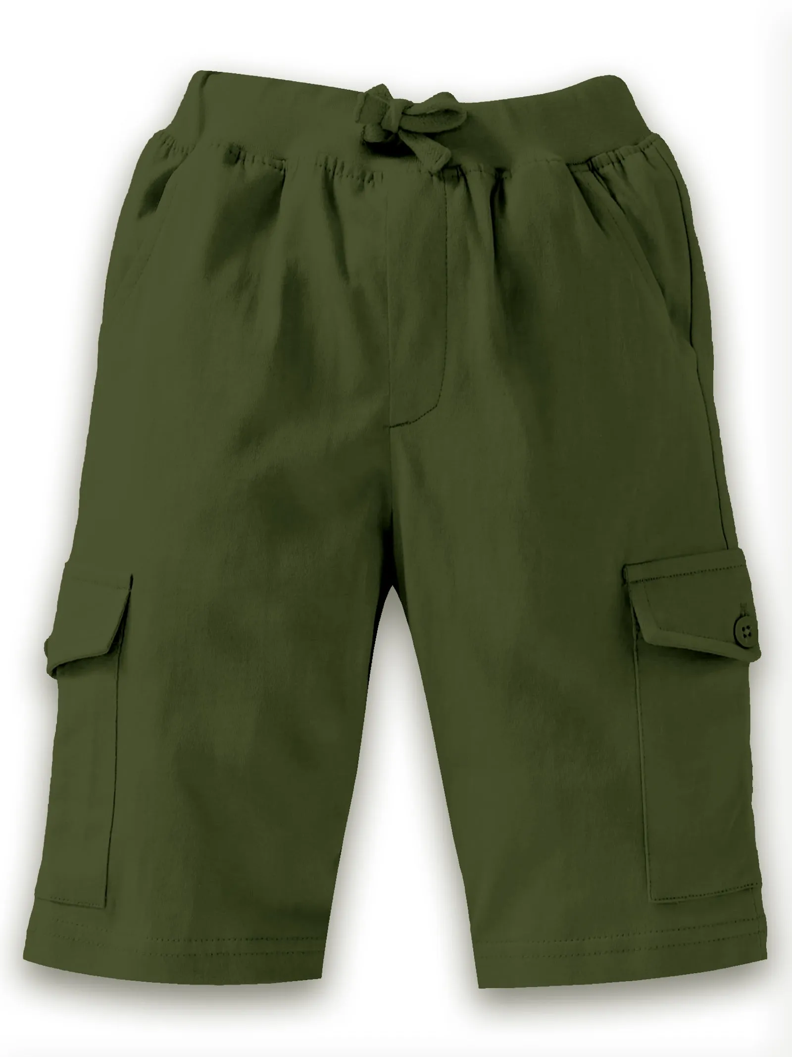 Boys Solid Knit Cargo Shorts