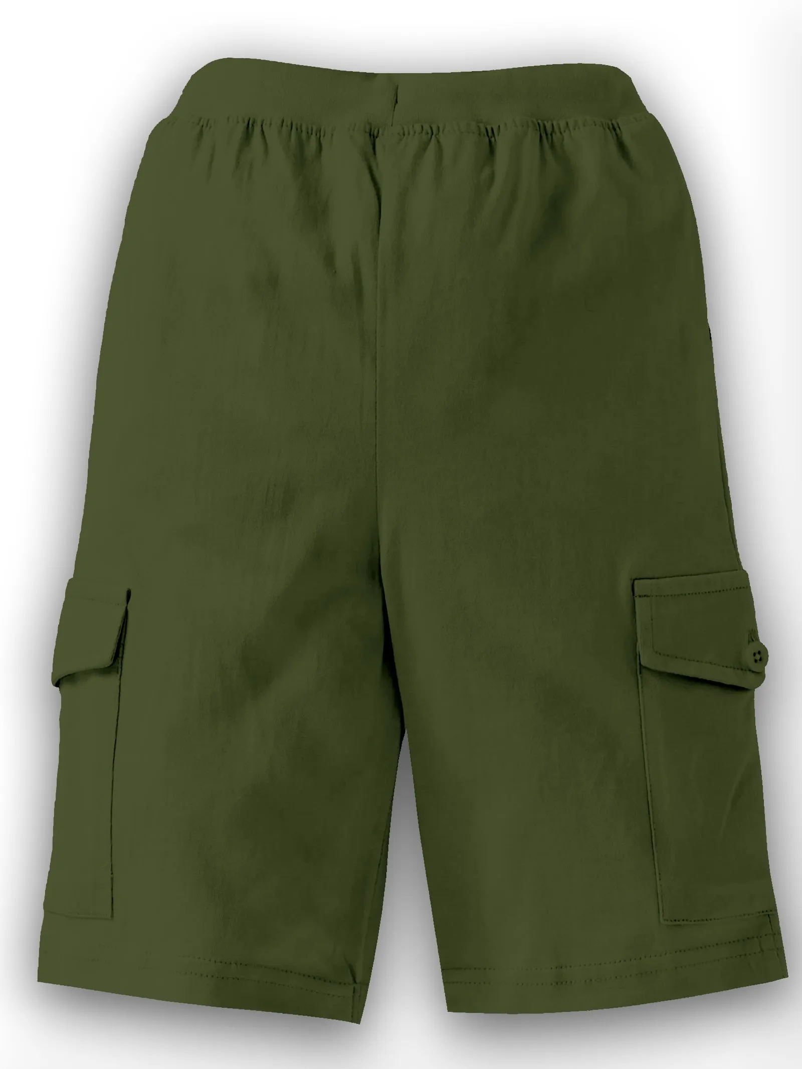Boys Solid Knit Cargo Shorts