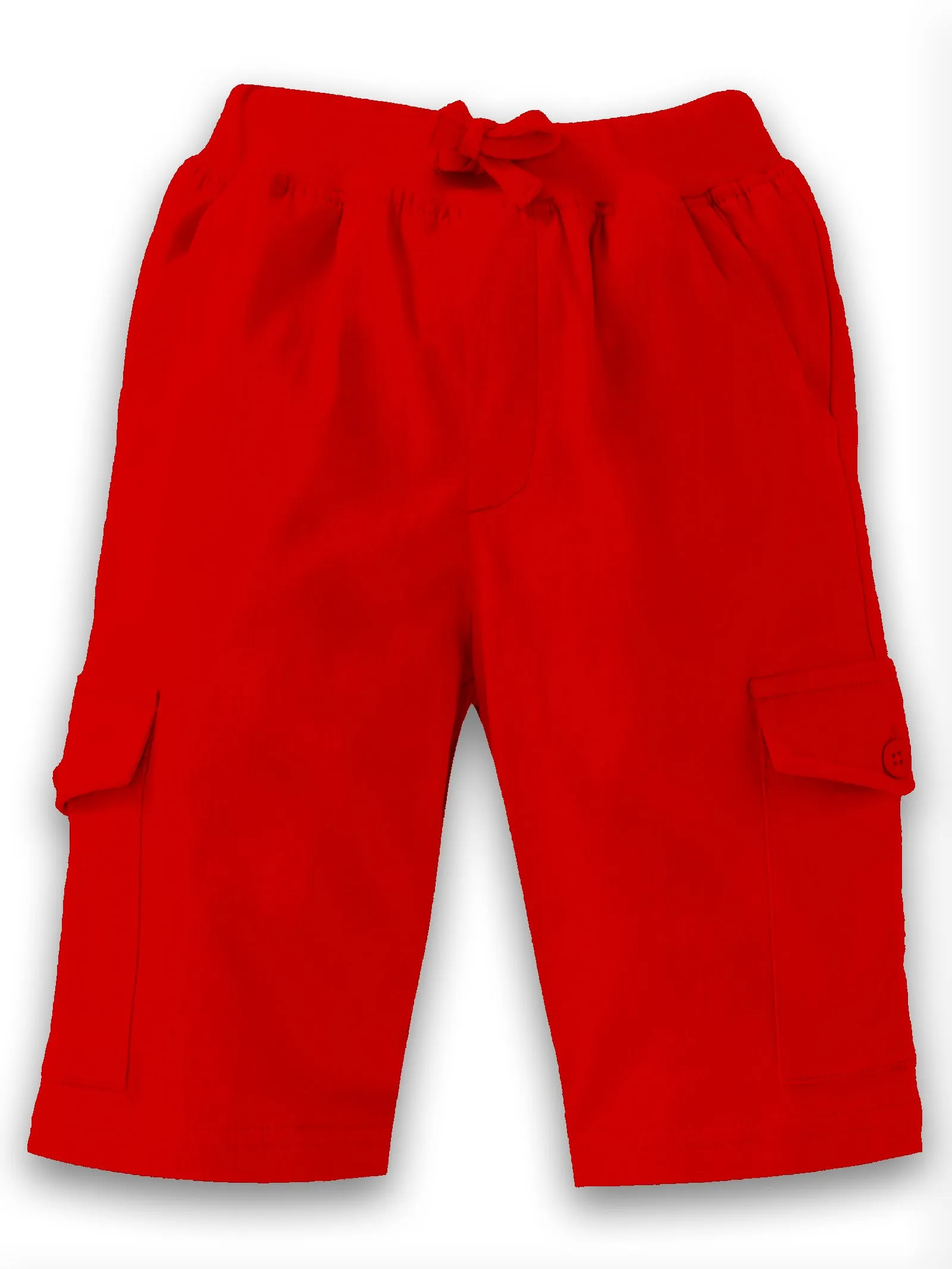 Boys Solid Knit Cargo Shorts