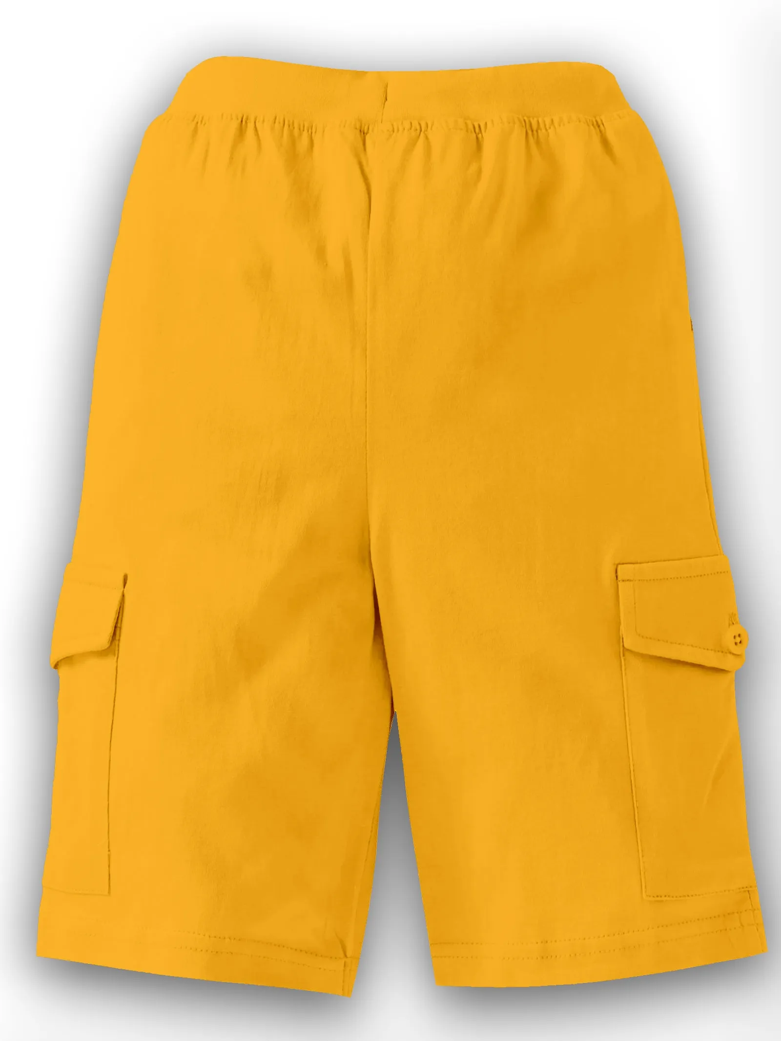 Boys Solid Knit Cargo Shorts