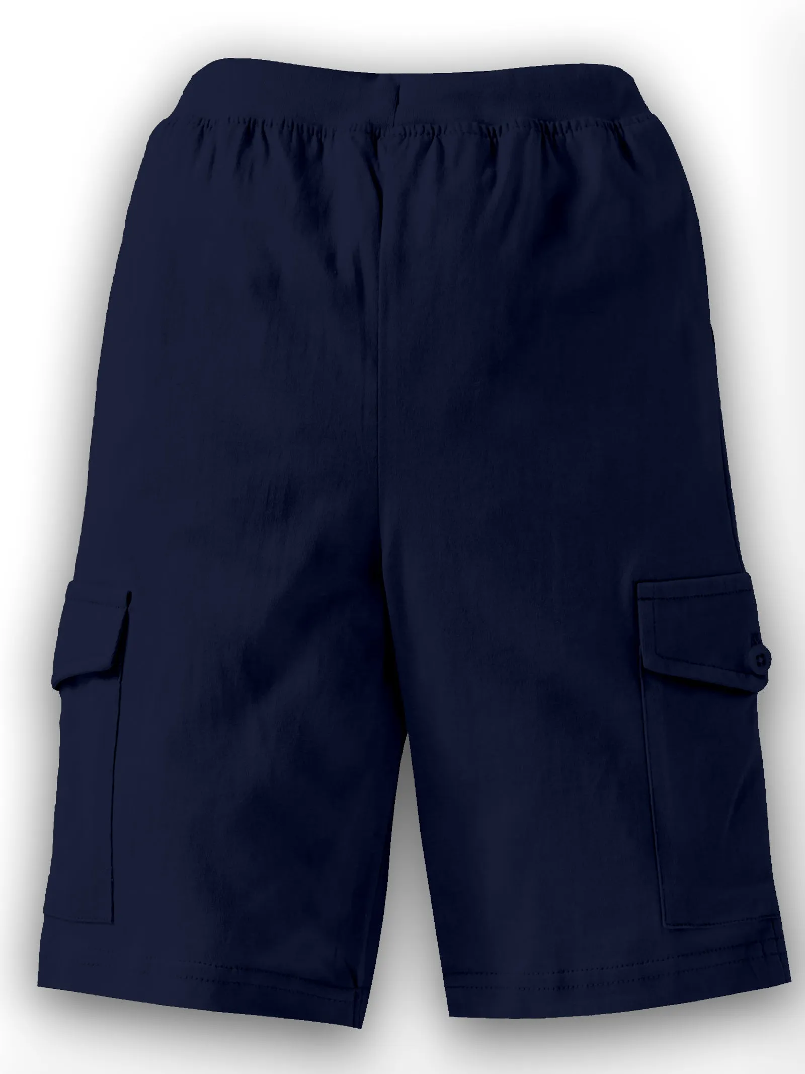 Boys Solid Knit Cargo Shorts