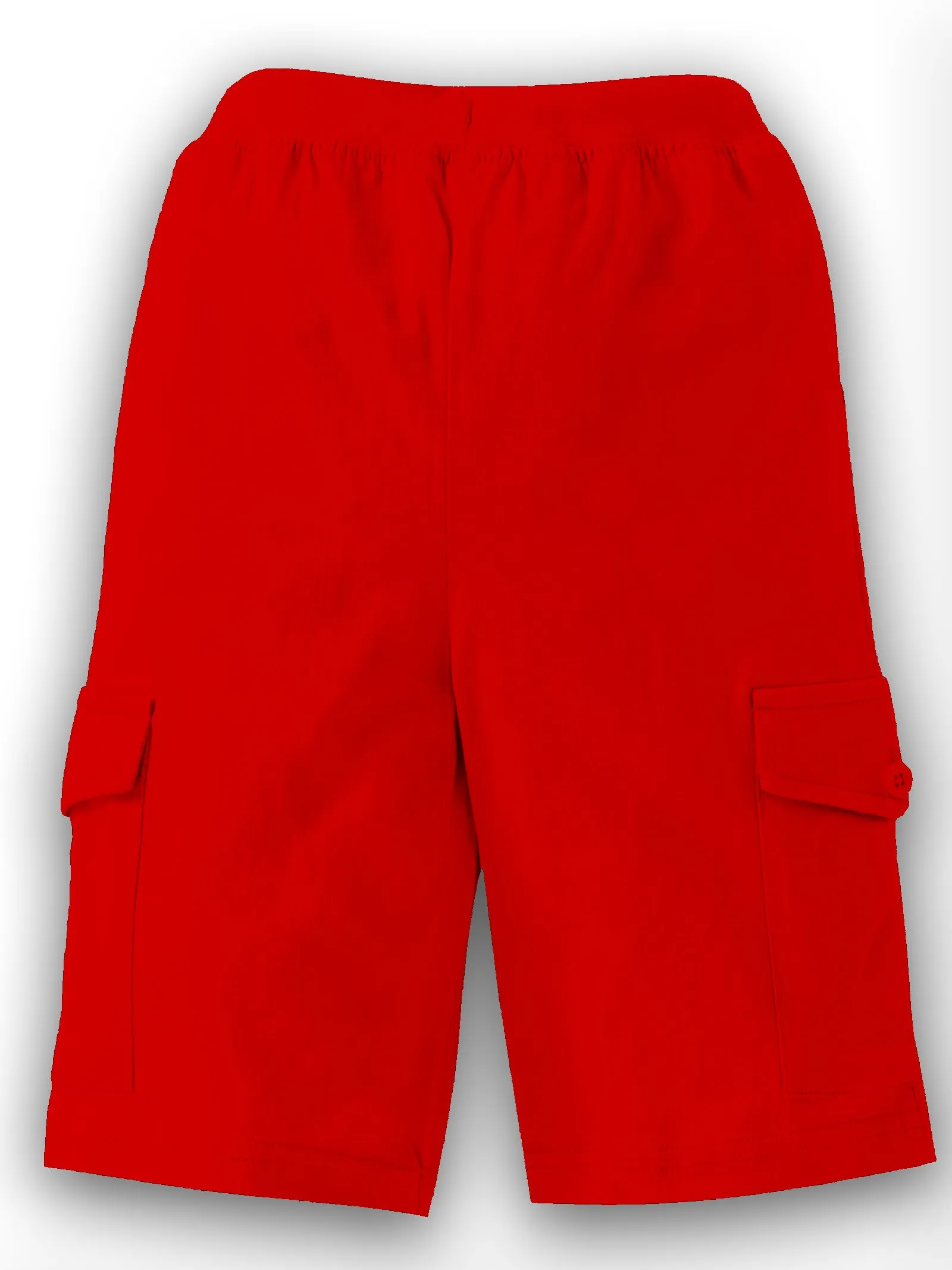 Boys Solid Knit Cargo Shorts