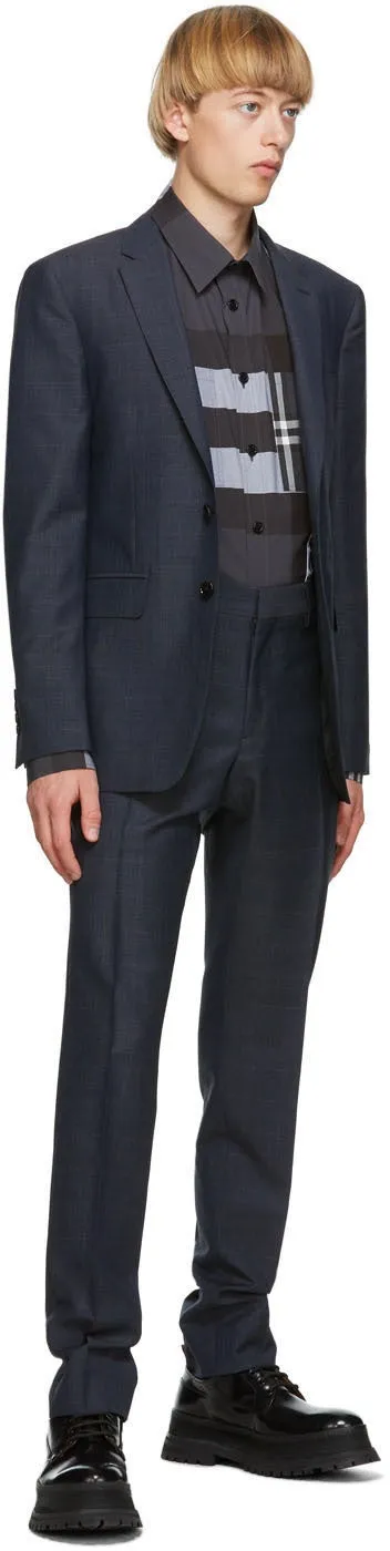 Burberry Grey Patchwork Talby Shirt