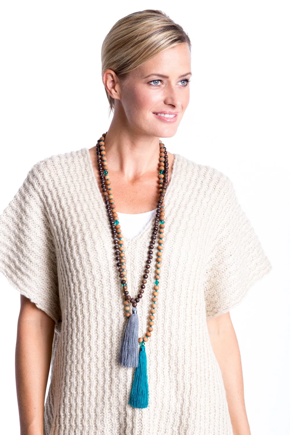 Button Knit Gillet in Natural