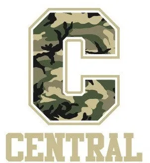 CAMO DESIGN Short Sleeve T-Shirt <br>BLACK with CAMO PRINT