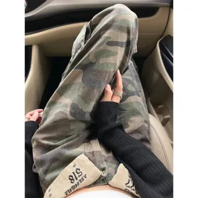 Cargo hose oversize Camouflage Y2K
