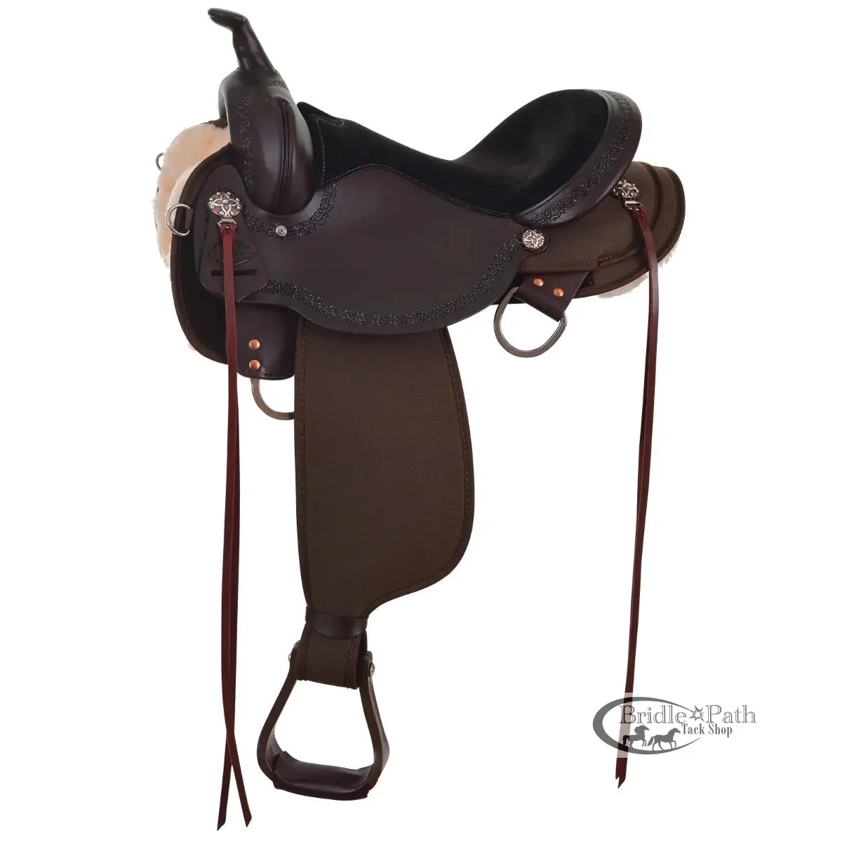 CIRCLE Y DAISETTA CORDURA BORDER TRAIL SADDLE - 16" WIDE TREE