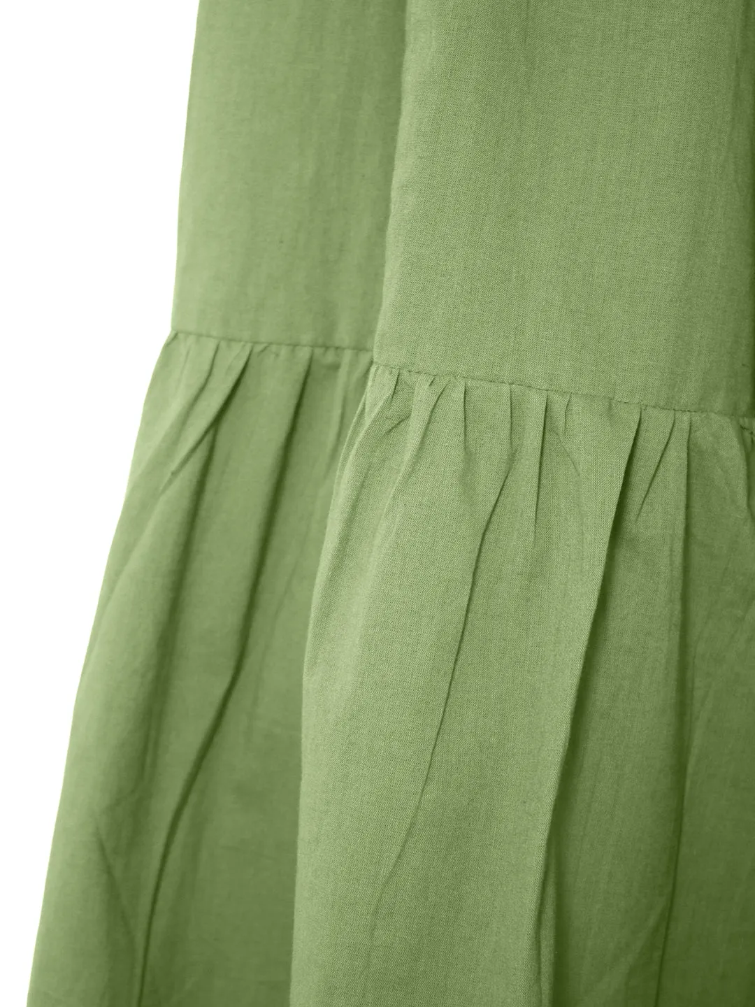 Cotton panel long skirt
