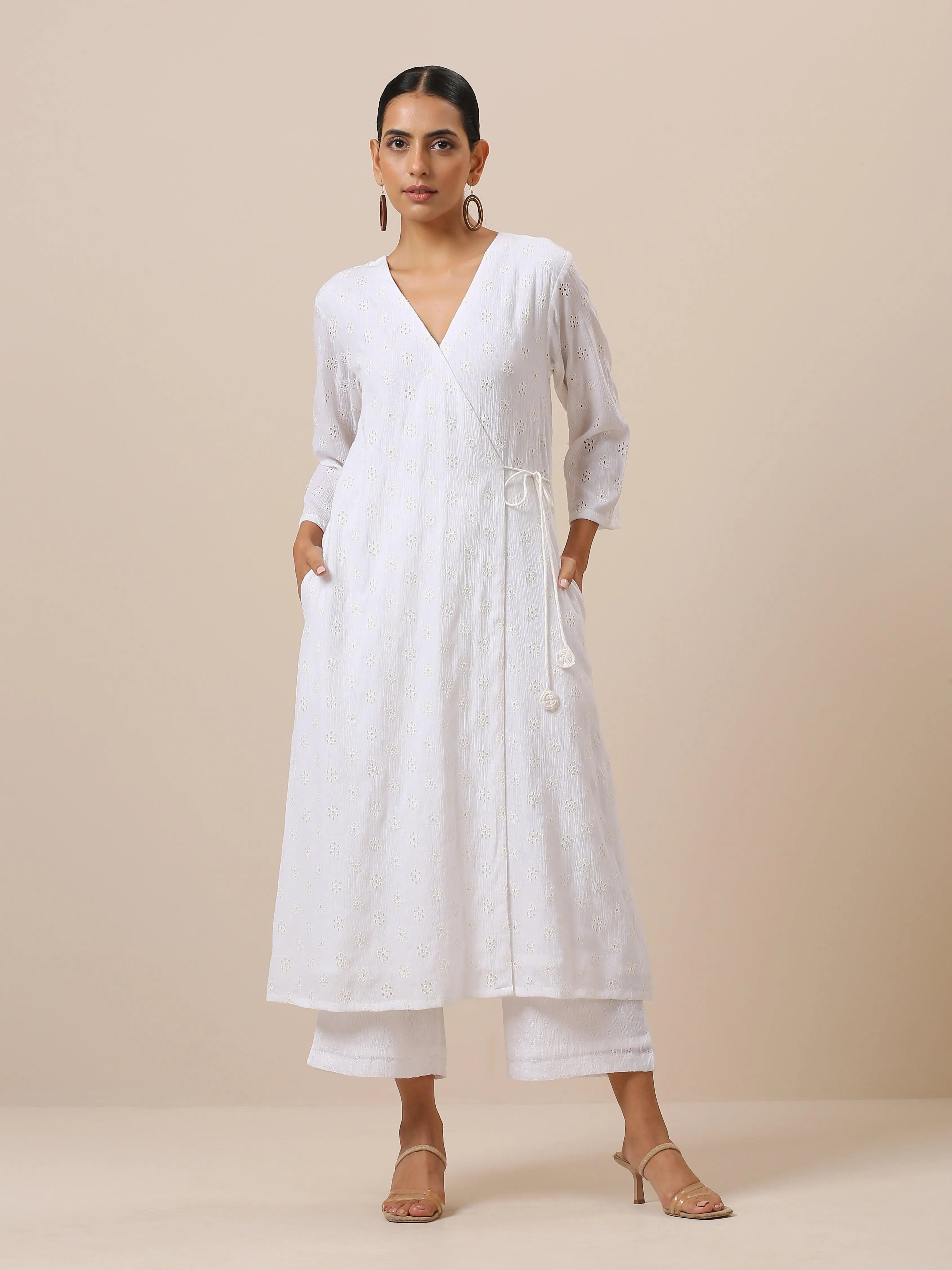Cotton White Weave Pant