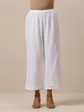 Cotton White Weave Pant