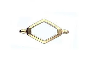 Cymbal™ Kotroni Superduo Connector Beads, 31.3 x 15.6 mm - Antique Brass Plated, 24K Gold Plated or Antique Silver Plated - 2 Connectors