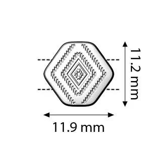 Cymbal™ Malliadiko Chevron Connector Beads, 9.5 x 11.2 mm - Antique Brass Plated, 24K Gold Plated, Antique Silver Plated or Rose Gold Plated - 2 Connectors