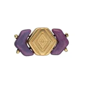 Cymbal™ Malliadiko Chevron Connector Beads, 9.5 x 11.2 mm - Antique Brass Plated, 24K Gold Plated, Antique Silver Plated or Rose Gold Plated - 2 Connectors