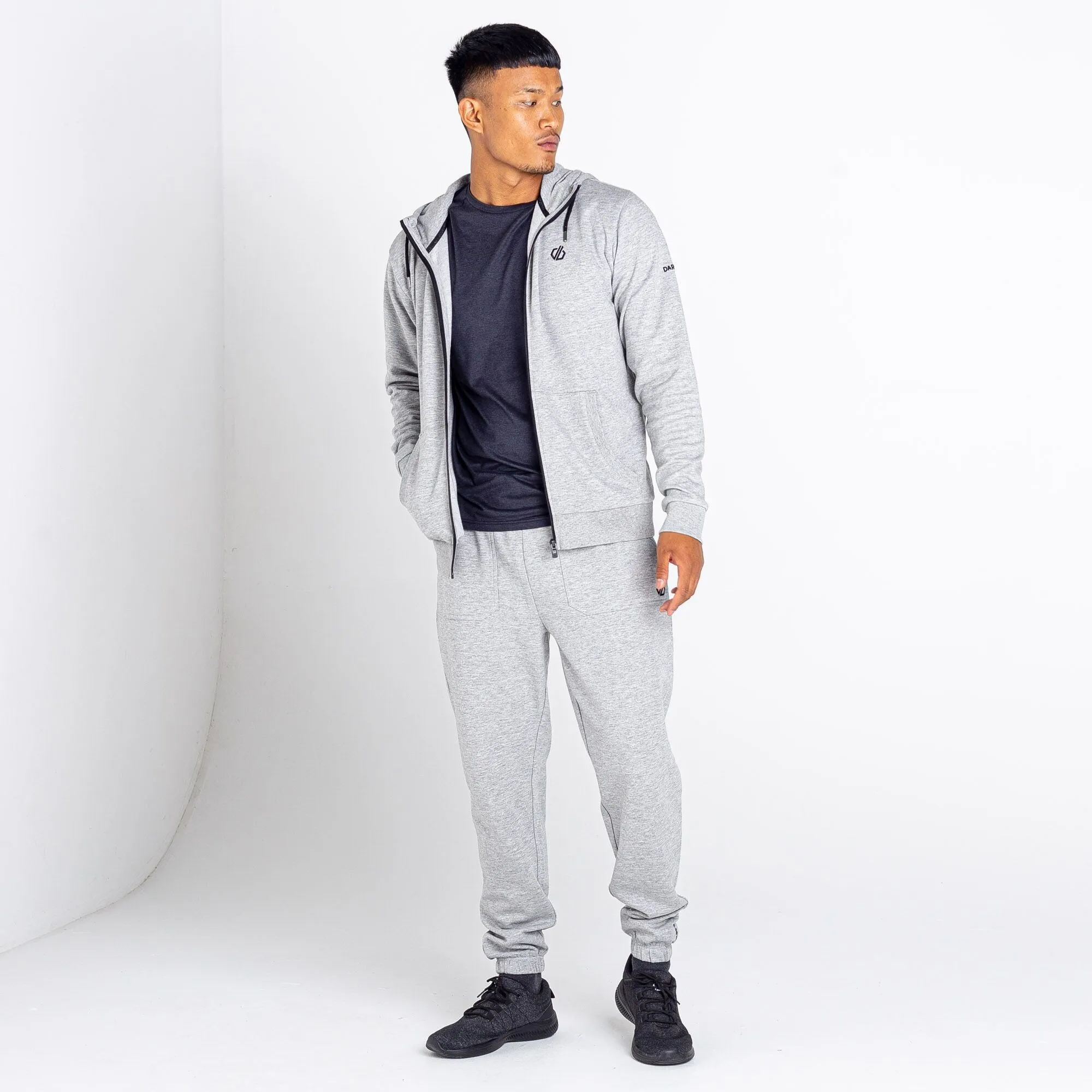 Dare2b Mens Lounge Out Full Zip Hoody -ASH